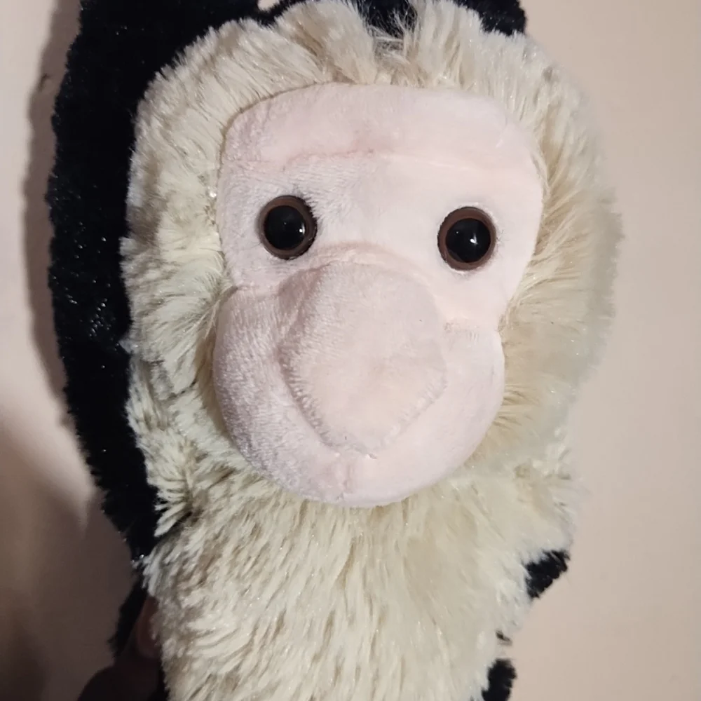 Wild Republic‎ Plush Monkey Scarf for Kids - Black and Cream